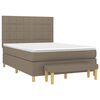 vidaXL Posteľn&yacute; r&aacute;m boxspring s matracom sivohned 140x200 cm l&aacute;tka