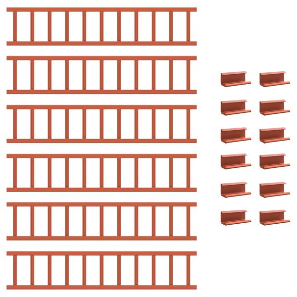 vidaXL Str&aacute;žca snehu na streche Červen&aacute; 600 x 2,5 x 20 cm Oceľ