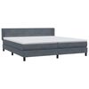 vidaXL Box Spring Posteľ s matracom Tmavosiv&aacute; 180x220 cm Zamat