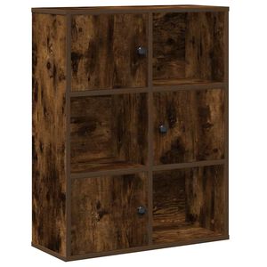 vidaXL Knižnica dymov&yacute; dub 60x24x76,5 cm kompozitn&eacute; drevo