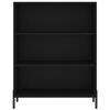 vidaXL Poličkov&aacute; skrinka čierna 69,5x32,5x90 cm kompozitn&eacute; drevo