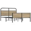 vidaXL Posteľný rám bez matraca 140x190 cm dub sonoma kompozitné drevo