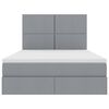 vidaXL Postel s &uacute;ložn&yacute;m prostorem a matrac&iacute; Svetlosiv&aacute; 140 x 200 cm