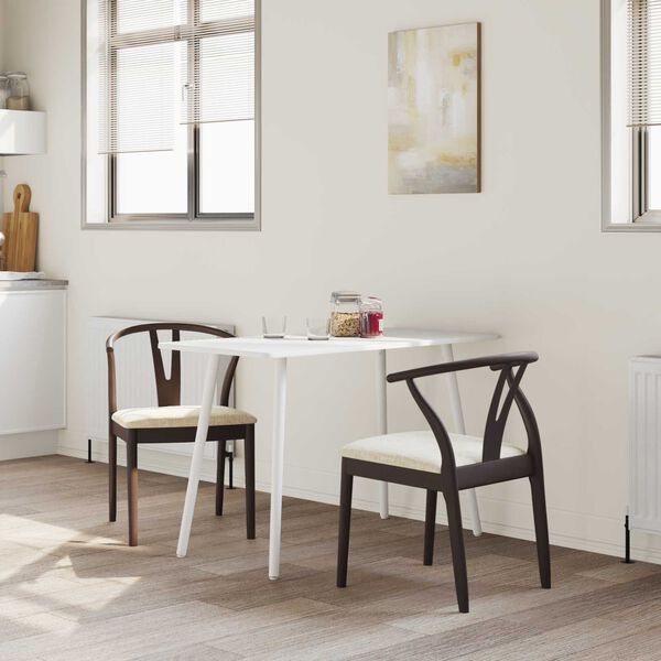 vidaXL Jed&aacute;lensk&aacute; stolička 2 pcs Svetlohned&aacute; a svetl&aacute;