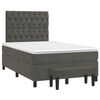 vidaXL Posteľn&yacute; r&aacute;m boxspring s matracom tmavosiv&yacute; 90x190 cm zamat