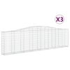 vidaXL Obl&uacute;kov&eacute; gabi&oacute;nov&eacute; ko&scaron;e 3ks 400x30x100/120cm pozinkovan&eacute; železo