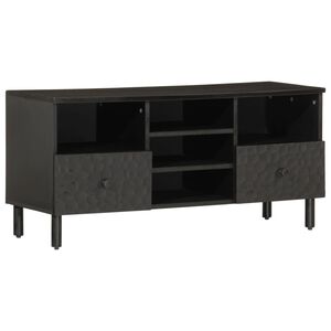 vidaXL TV skrinka, čierna 100x33x46 cm, mangov&yacute; mas&iacute;v