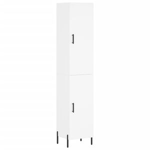 vidaXL Vysok&aacute; skrinka biela 34,5x34x180 cm spracovan&eacute; drevo