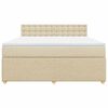 vidaXL Posteľn&yacute; r&aacute;m boxspring s matracom kr&eacute;mov&yacute; 180x200 cm l&aacute;tka