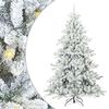 vidaXL Umel&yacute; Skl&aacute;pac&iacute; Vianočn&yacute; Stromček Biela 240 cm PVC a oceľ