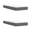 vidaXL Posteľný rám boxspring s matracom tmavosivý 200x200 cm zamat