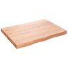 vidaXL K&uacute;peľňov&aacute; doska bledohned&aacute; 80x60x(2-6) cm o&scaron;etren&yacute; mas&iacute;v