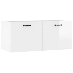 vidaXL N&aacute;stenn&aacute; skrinka leskl&aacute; biela 80x36,5x35 cm spracovan&eacute; drevo