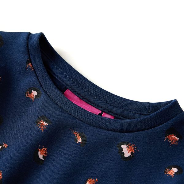 Detské šaty s dlhými rukávmi námornícka modrá 128