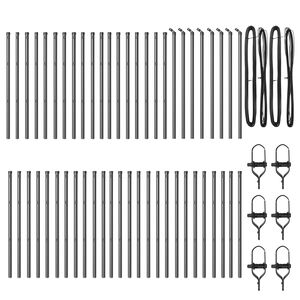 vidaXL Stĺp na plot. 52 pcs Siv&aacute; 3,2 x 3,2 x 100 cm