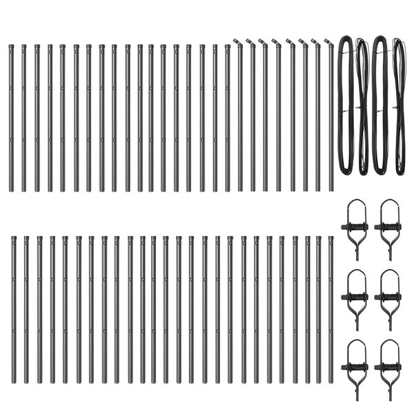vidaXL Stĺp na plot. 52 pcs Siv&aacute; 3,2 x 3,2 x 100 cm
