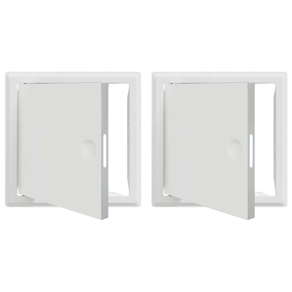 vidaXL Access Panel 2 pcs Biela 63 x 33 x 3 cm Oceľ