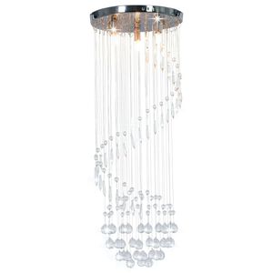 vidaXL Stropn&aacute; lampa s kri&scaron;t&aacute;likmi, strieborn&aacute;, &scaron;pir&aacute;la G9