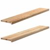 vidaXL Okenn&yacute; parapet 2 ks 140x30x2 cm neo&scaron;etren&yacute; dubov&yacute; mas&iacute;v