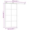 vidaXL Posuvn&eacute; dvere s kovan&iacute;m ESG sklo a hlin&iacute;k 102,5x205 cm