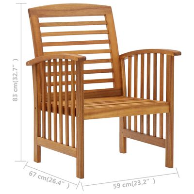 vidaXL Záhradné stoličky 2 ks akáciový masív
