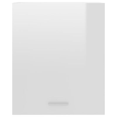 vidaXL Závesná skrinka, lesklá biela 50x31x60 cm, kompozitné drevo