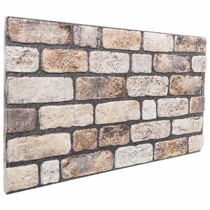 vidaXL N&aacute;stenn&eacute; panely 10 ks 100 x 50 cm Svetlohned&aacute; EPS pena