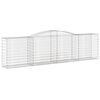 vidaXL Obl&uacute;kov&yacute; gabionov&yacute; k&ocirc;&scaron; 400x50x100/120 cm pozinkovan&eacute; železo
