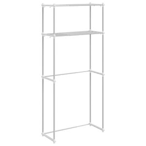 vidaXL Polica na pr&aacute;čku s &uacute;ložiskom Biela 70 x 27 x 136 cm Hlin&iacute;k