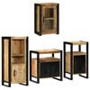 vidaXL Sada k&uacute;peľňov&eacute;ho n&aacute;bytku 4 pcs Hned&aacute; Mas&iacute;vne mango drevo