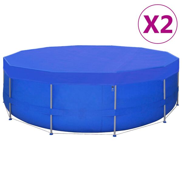 vidaXL Krycie plachty na bazén 2 ks PE okrúhle 540 cm 90 g/m²