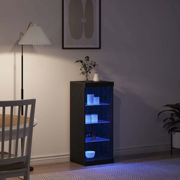 vidaXL LED komoda Čierny dub 41 x 37 x 100 cm Kompozitn&eacute; drevo