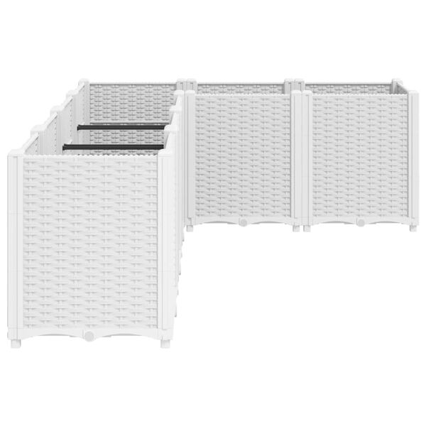 vidaXL Z&aacute;hradn&yacute; kvetin&aacute;č biely 160x120x53 cm PP