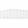 vidaXL Oblúkové gabionové koše 15 ks 400x50x120/140 cm pozink. železo