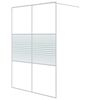 vidaXL Sprchov&aacute; z&aacute;stena biela 140x195 cm priehľadn&eacute; ESG sklo