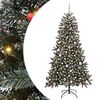 vidaXL Umel&yacute; vianočn&yacute; stromček Zelen&aacute; 180 cm PVC, plast a oceľ