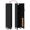 vidaXL Highboard Čierny dub 34,5 x 34 x 180 cm Kompozitn&eacute; drevo