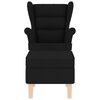 vidaXL Hojdacie kreslo s podnožkou čierne látka