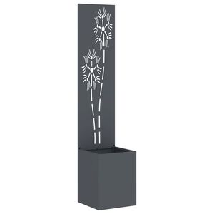 vidaXL Z&aacute;hradn&aacute; clona na s&uacute;kromie Kvetinov&yacute; Antracit 32 x 150 cm