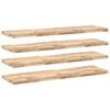 vidaXL Pl&aacute;vaj&uacute;ce police 4 ks 120x40x4 cm, neo&scaron;etren&yacute; ak&aacute;ciov&yacute; mas&iacute;v