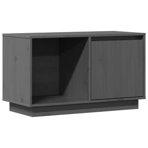 vidaXL TV skrinka siv&aacute; 74x35x44 cm mas&iacute;vna borovica