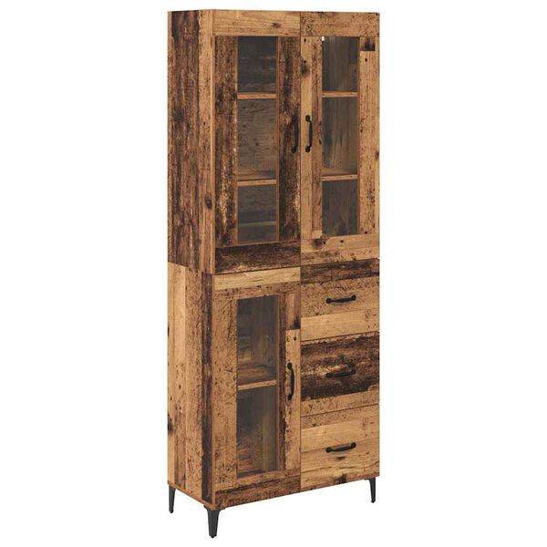 vidaXL Highboard Star&eacute; drevo 69,5 x 34 x 180 cm Kompozitn&eacute; drevo