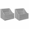 vidaXL Box na LP platne 2 ks Siv&yacute; Sonoma 37 x 33 x 32 cm