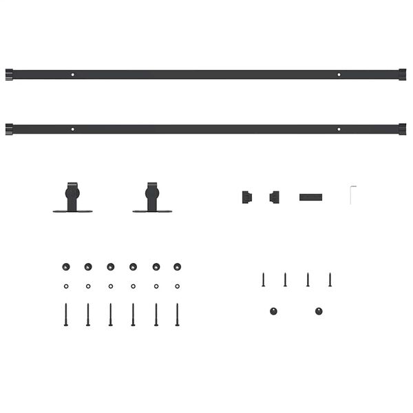 vidaXL Kovanie na posuvn&eacute; dvere skrinky 213 cm uhl&iacute;kov&aacute; oceľ