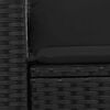 vidaXL Z&aacute;hradn&aacute; pohovka s vank&uacute;&scaron;mi 2-miestna čierna polyrattan