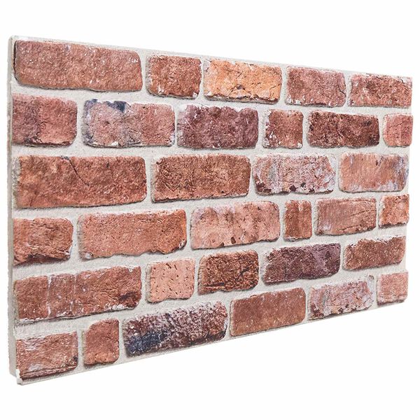 vidaXL N&aacute;stenn&eacute; panely 10 pcs Červen&aacute; 100 x 50 cm EPS pena