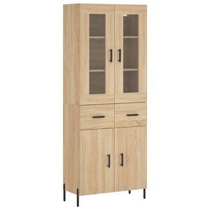 vidaXL Vysok&aacute; skrinka dub sonoma 69,5x34x180 cm spracovan&eacute; drevo