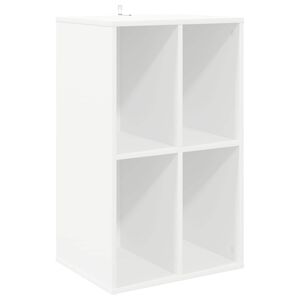 vidaXL Skrinka na gramof&oacute;nov&eacute; platne Biela 44,5 x 36,5 x 74,5 cm