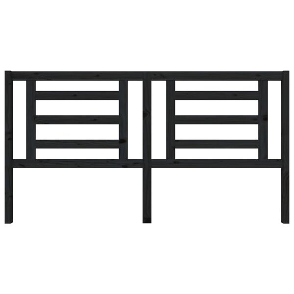 vidaXL Čelo postele čierne 186x4x100 cm mas&iacute;vna borovica