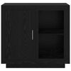 vidaXL Serv&iacute;rovacia skriňa Čierny dub 80 x 40 x 75 cm Kompozitn&eacute; drevo